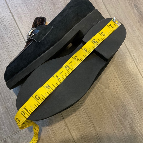 Soho Black and Brown Suede Loafers with Silver Buckle - Picture 4 of 6